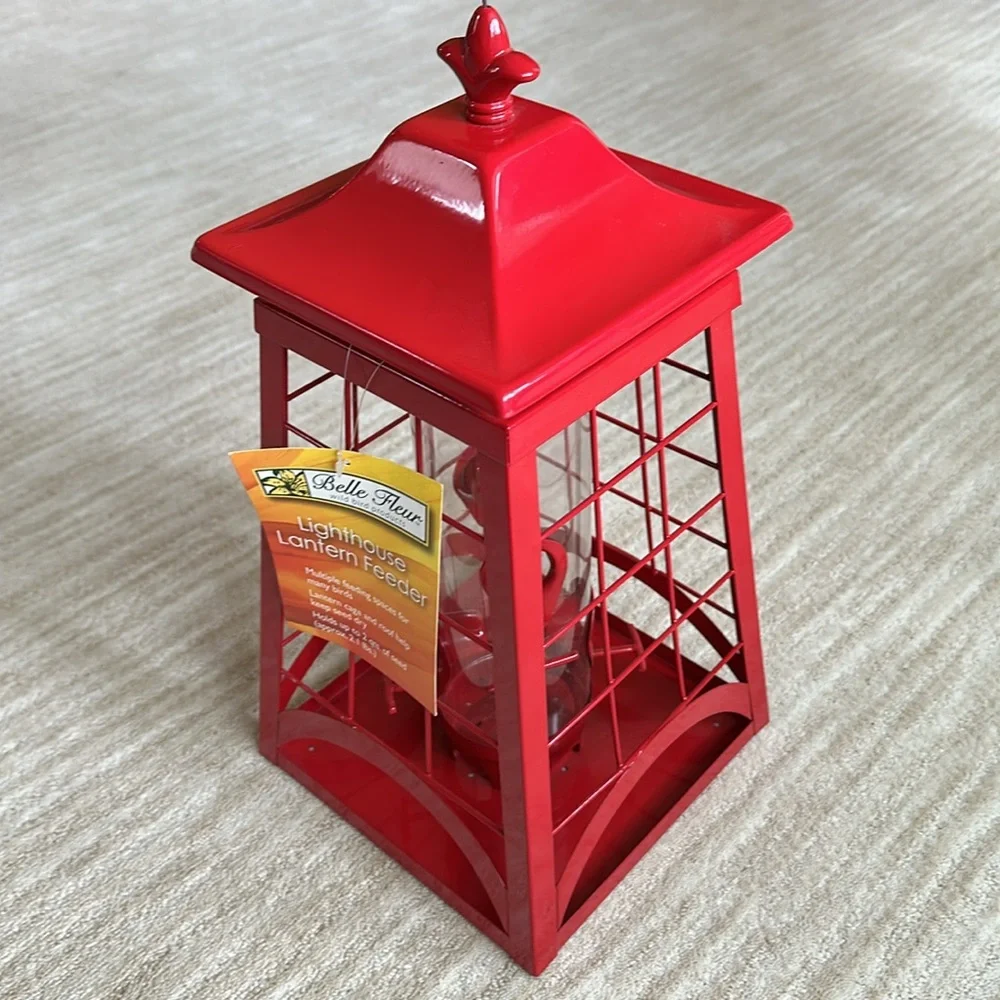 Hiatt Manufacturing Large Lighthouse Lantern Bird Feeder (50125) Red - Picture 7 of 16